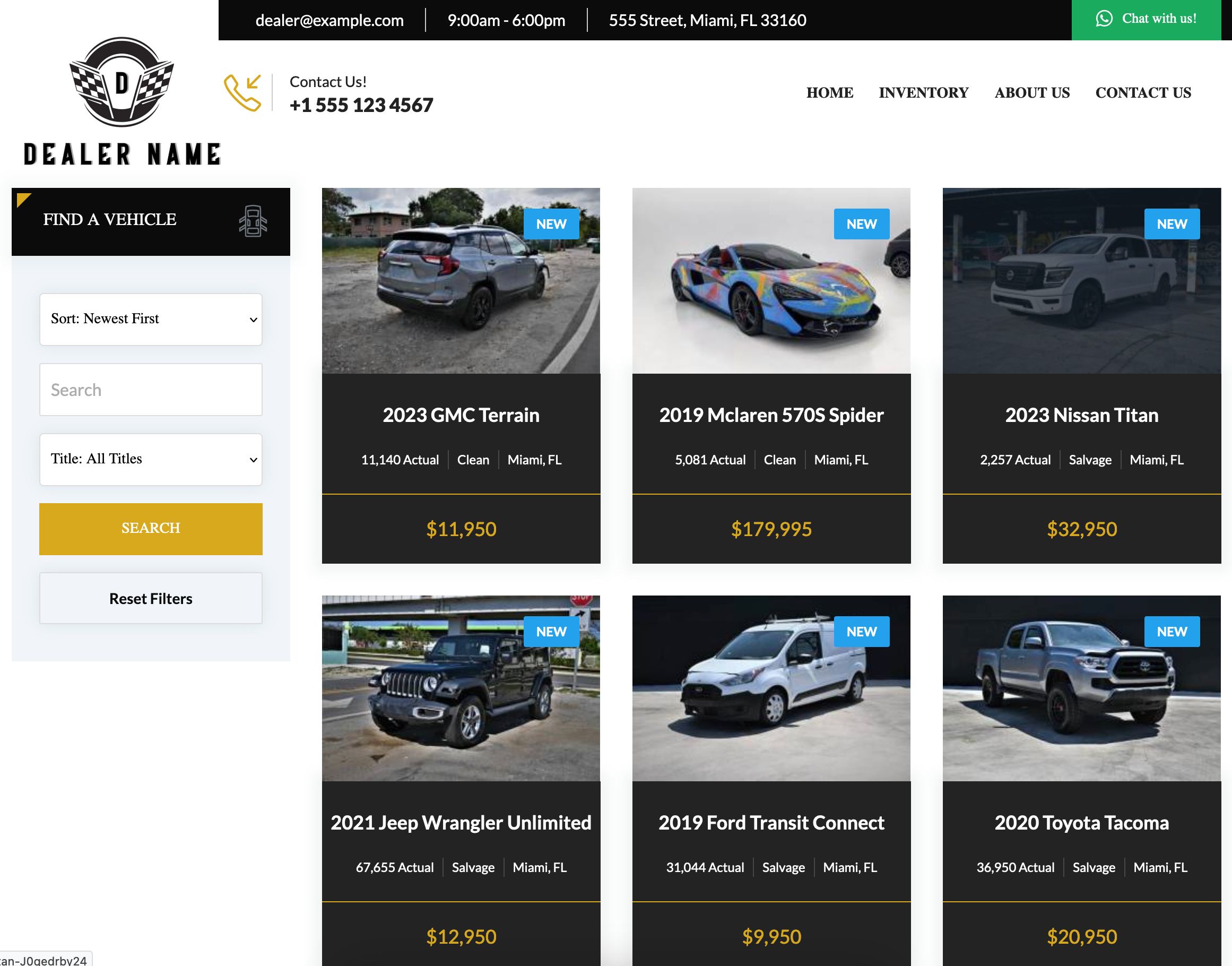 DealerZone Example Website 2